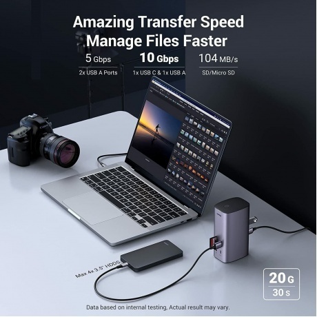 Док-станция UGREEN CM555 (90325) Grey - фото 26