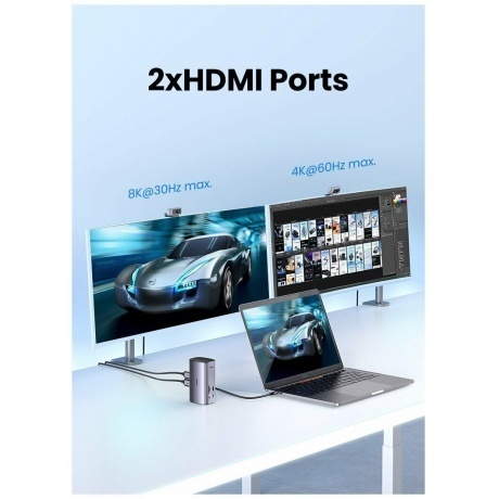 Док-станция UGREEN CM555 (90325) Grey - фото 9