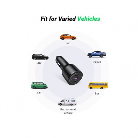Зарядное устройство для автомобиля UGREEN CD239 (20467) 69W Car Charger Black - фото 4