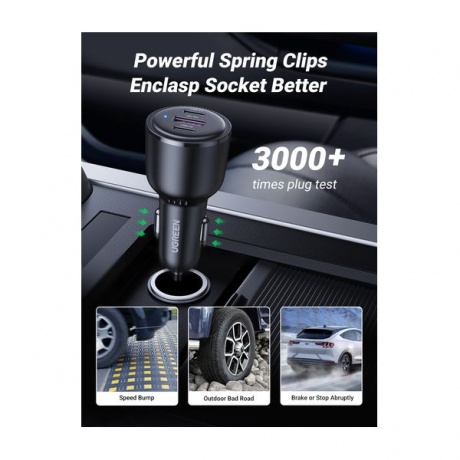 Зарядное устройство для автомобиля UGREEN CD239 (20467) 69W Car Charger Black - фото 7