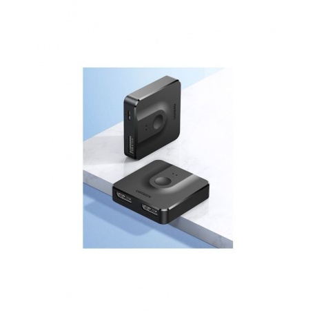 Разветвитель двунаправленный UGREEN CM430 (60622) DisplayPort Bi-directional Switch. кабеля 1м. черный - фото 2