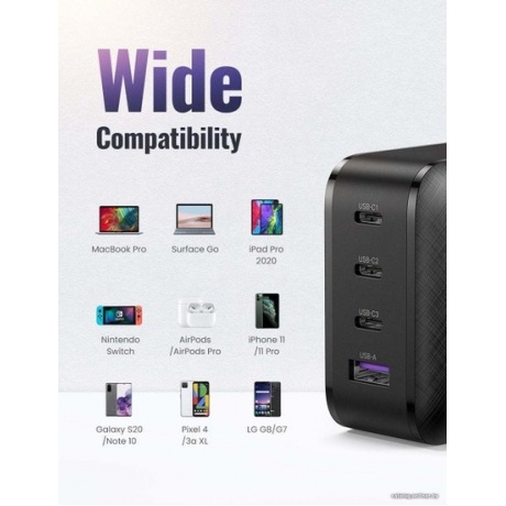 Сетевое зарядное устройство UGREEN CD224 (70774) Black - фото 16