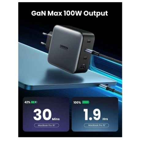 Сетевое зарядное устройство UGREEN CD226 (40747) Grey - фото 7