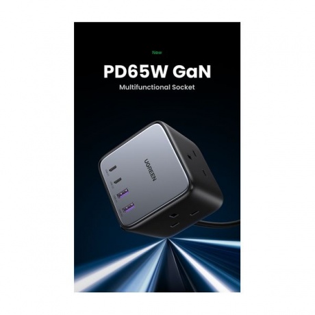 Сетевое зарядное устройство UGREEN CD268 (60113) DigiNest Cube Charging Station 65W Space Gray - фото 7