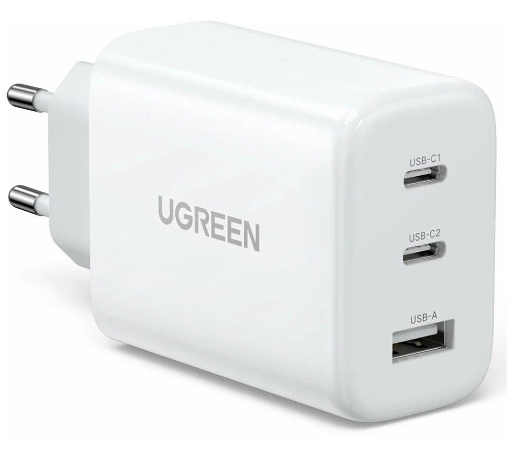 Сетевое зарядное устройство UGREEN CD275 (90496) USB-A+2*USB-C 65W Fast Charger EU. белый