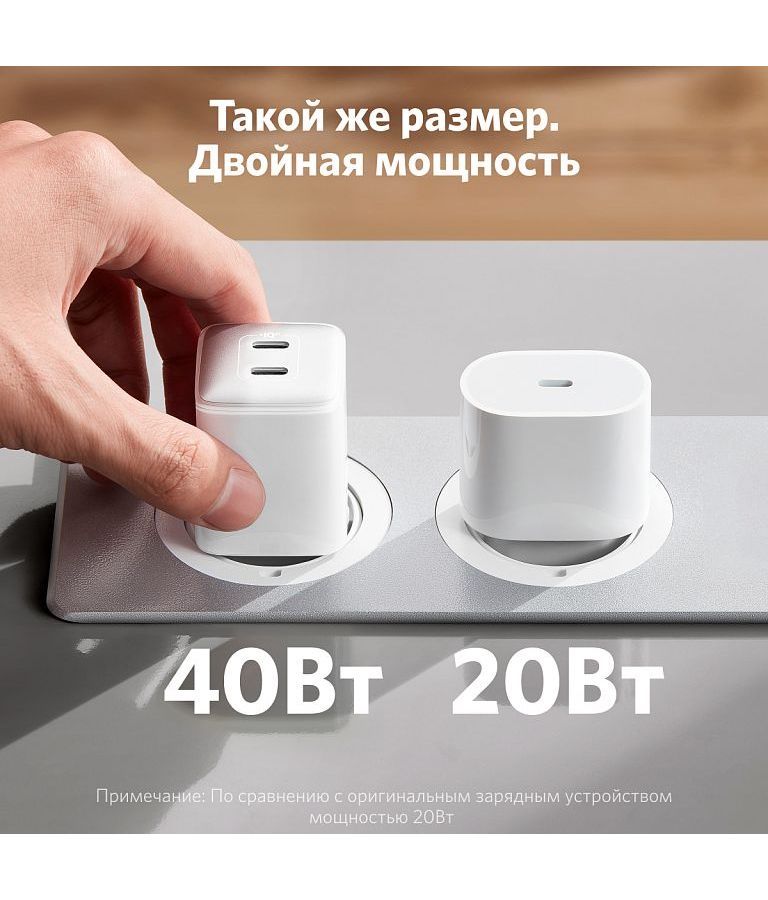 Сетевое зарядное устройство ANKER Nano Pro A2038 White/белый - фото 4