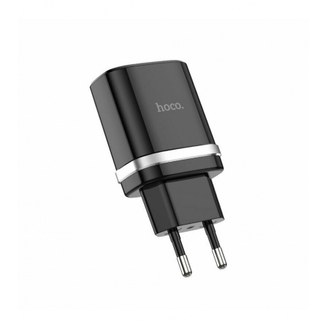 Сетевое зарядное устройство Hoco C12Q, 1USB, 3А, QC3.0, черный (16255) - фото 1