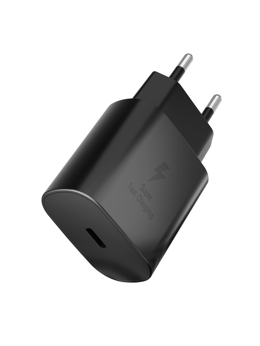 Сетевое зарядное устройство VLP 25Вт USB-C, PD, PPS, черный сетевое зарядное устройство vlp fast wall charger 25w 1071002