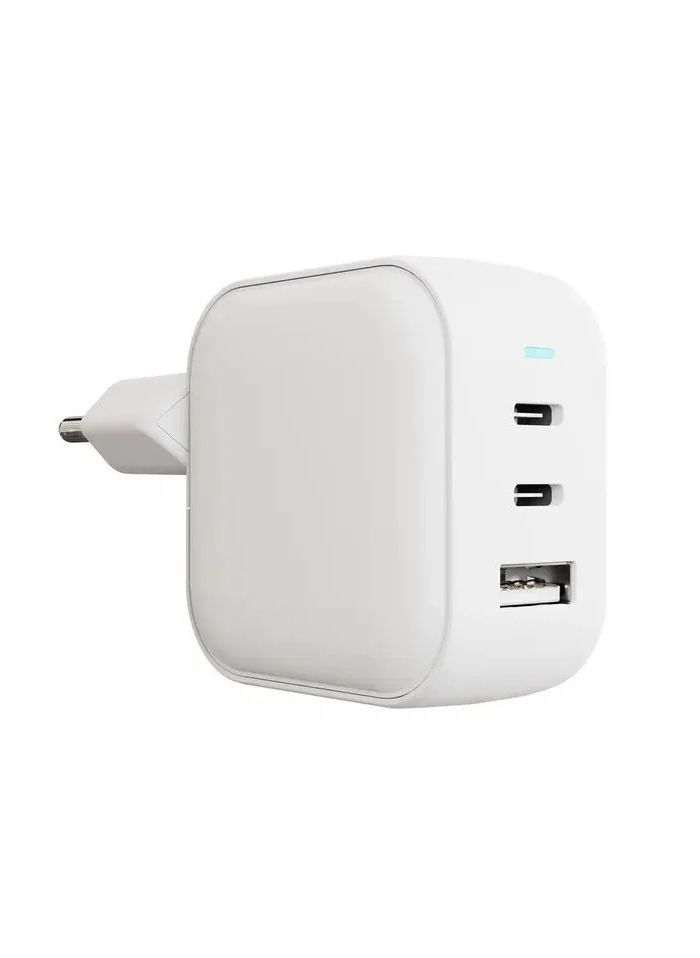 Сетевое зарядное устройство VLP G-Charge 65Вт 2*USB-С+USB-A, PD, QC, белый сетевое зарядное устройство vlp g charge 100вт 3 usb c usb a pd qc белый