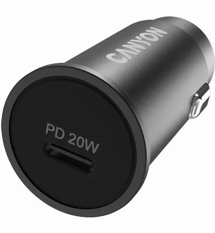 Автомобильное зарядное устройство Canyon C-20 PD 20W Black (CNS-...