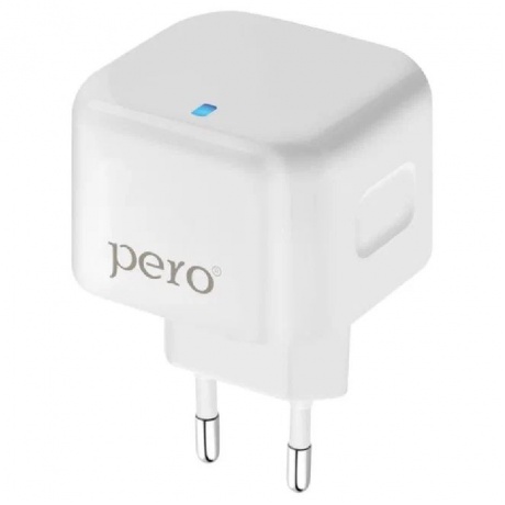 Сетевое зарядное устройство PERO TC10 USB-C + USB-A c кабелем C to L в комплекте, 20W, белый - фото 2