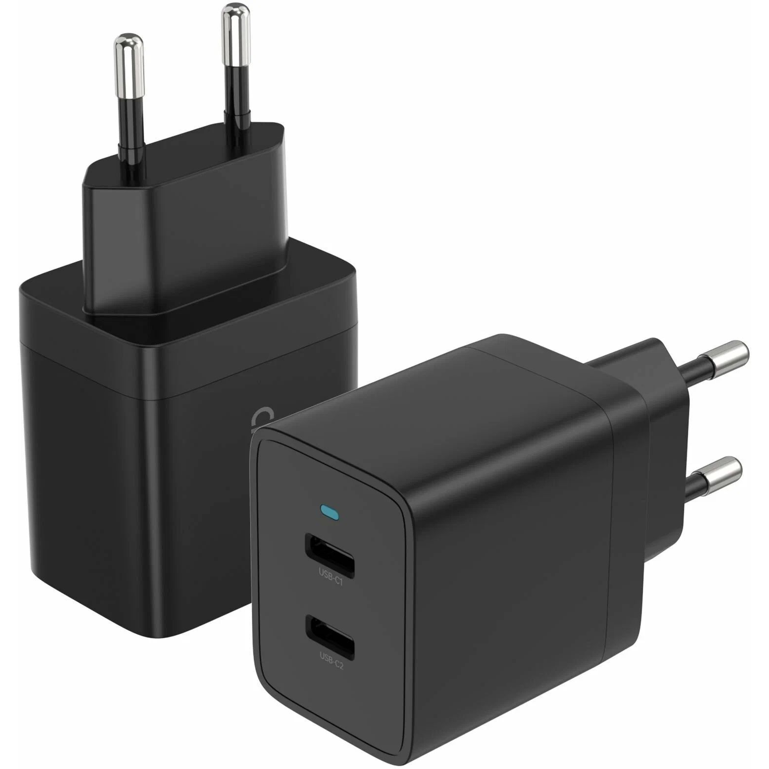 Сетевое зарядное устройство Choetech 40Вт (2xUSB-C) PD/PPS, цвет черный (Q5006) кабель usb c usb type c для быстрой зарядки 4 0 pd 100 вт быстрое зарядное устройство для macbook ipad pro