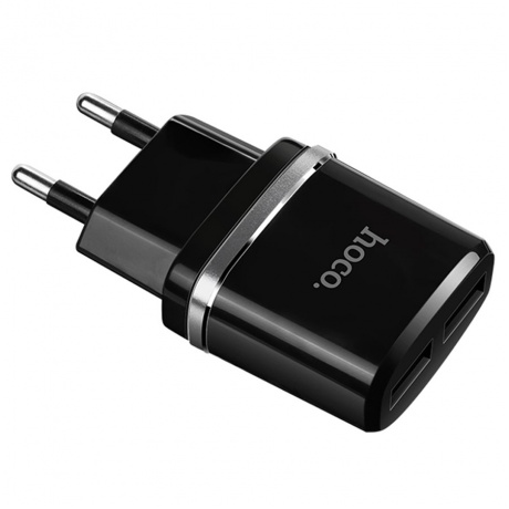 Сетевое зарядное устройство HOCO HC-64107 C12 Black - фото 2