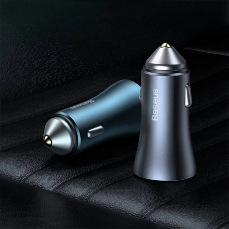 Автомобильное зарядное устройство Baseus Golden Contactor Pro Dark Gray (TZCCJD-A0G) - фото 14