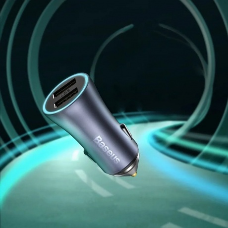 Автомобильное зарядное устройство Baseus Golden Contactor Pro Dark Gray (TZCCJD-A0G) - фото 10