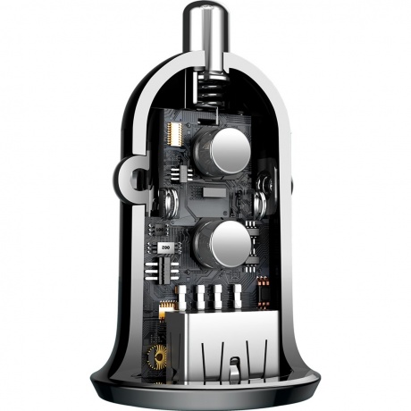 Автомобильное зарядное устройство Baseus Grain Pro Black (CCALLP-01) - фото 3