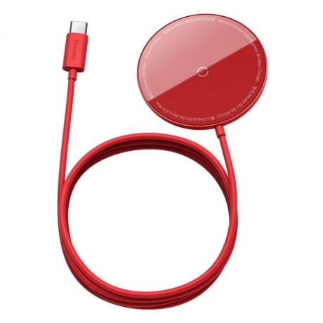 Беспроводное зарядное устройство Baseus Simple Mini Red (WXJK-H09) - фото 1