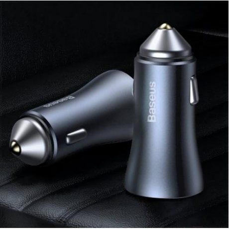 Автомобильное зарядное устройство Baseus Golden Contactor Pro Dark Gray (TZCCJD-0G) - фото 4