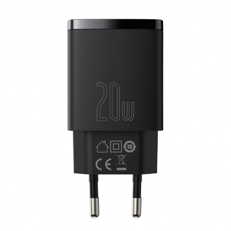 Сетевое зарядное устройство Baseus Compact 20W Black (CCXJ-B01) - фото 3
