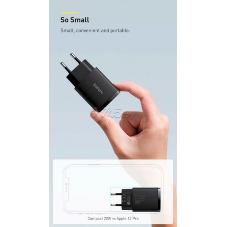Сетевое зарядное устройство Baseus Compact 20W Black (CCXJ-B01) - фото 8
