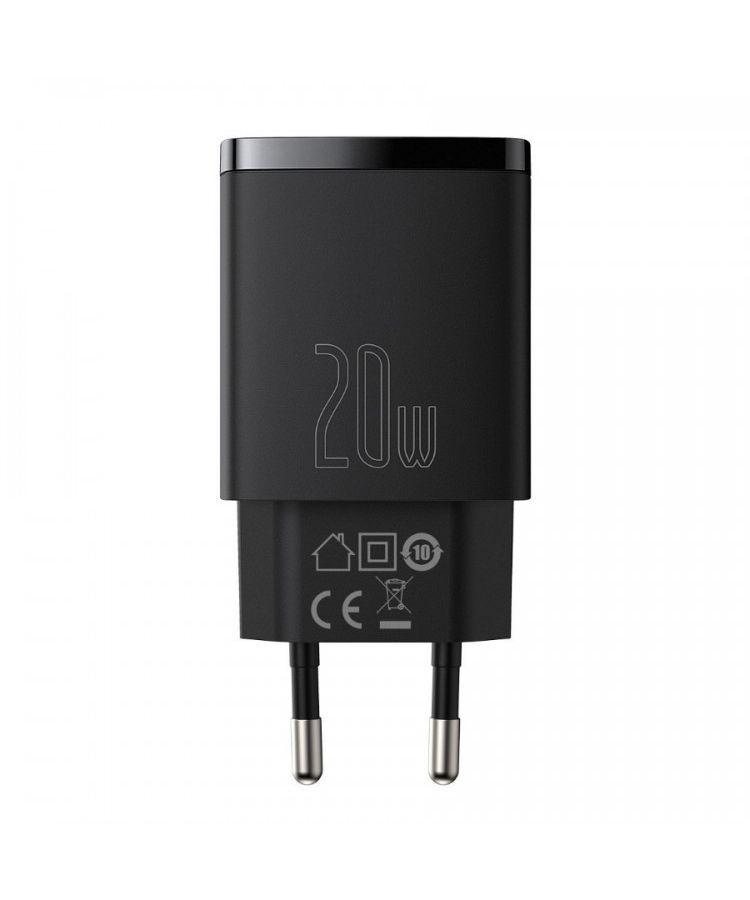 Сетевое зарядное устройство Baseus Compact 20W Black (CCXJ-B01) сзу baseus super si quick charger 1c ccsup b01 1 usb c 20w 5v 3a pd 3 0 черное