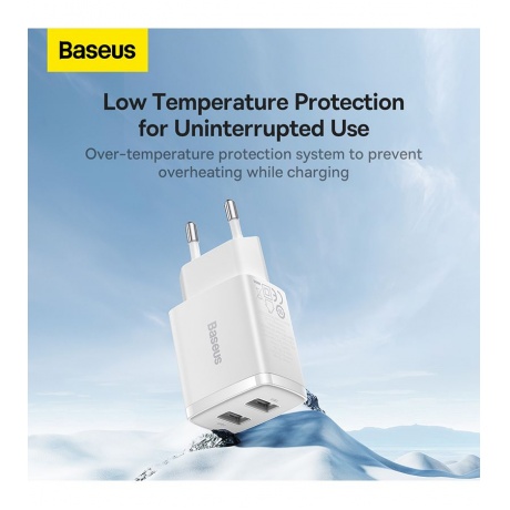 Сетевое зарядное устройство Baseus Compact Charger CCCP10UE White (CCXJ010202) - фото 14