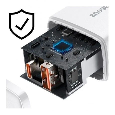Сетевое зарядное устройство Baseus Compact White (CCXJ-B02) - фото 11