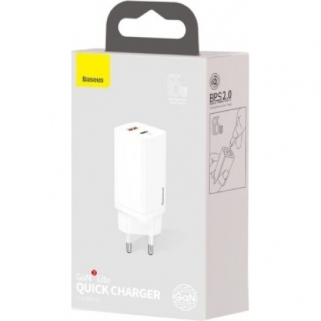 Сетевое зарядное устройство Baseus GaN2 Lite 65W White (CCGAN2L-B02) - фото 16