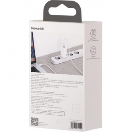 Сетевое зарядное устройство Baseus GaN2 Lite 65W White (CCGAN2L-B02) - фото 17