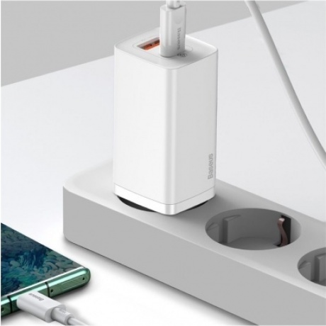 Сетевое зарядное устройство Baseus GaN2 Lite 65W White (CCGAN2L-B02) - фото 7