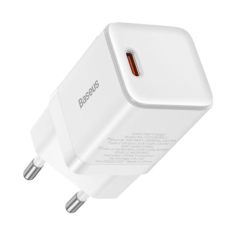 Сетевое зарядное устройство Baseus GAN3 30W EU White (CCGN0101020)