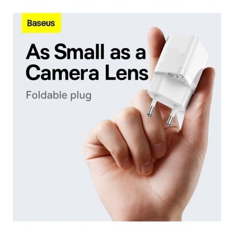 Сетевое зарядное устройство Baseus GAN3 30W EU White (CCGN0101020) - фото 12