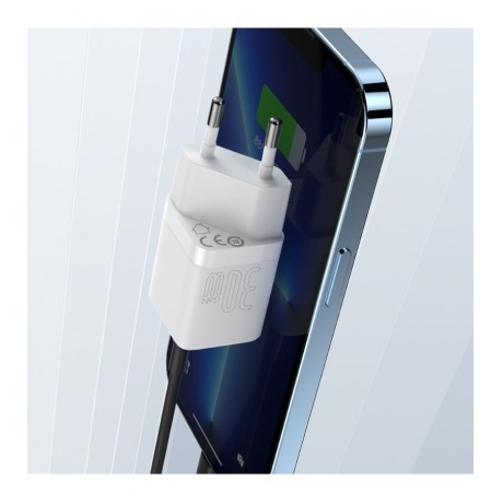 Сетевое зарядное устройство Baseus GAN3 30W EU White (CCGN0101020) - фото 7