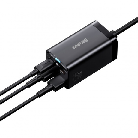 Сетевое зарядное устройство Baseus GaN3 Pro Desktop 65W EU Black (CCGP040101) - фото 2