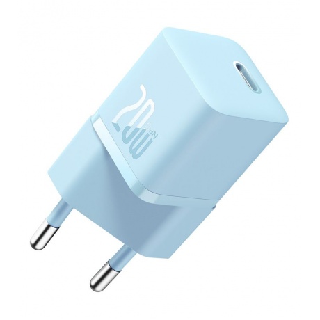 Сетевое зарядное устройство Baseus GaN5 20W EU Blue (CCGN050103) - фото 1
