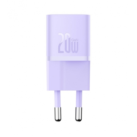 Сетевое зарядное устройство Baseus GaN5 20W EU Purple (CCGN050105) - фото 8