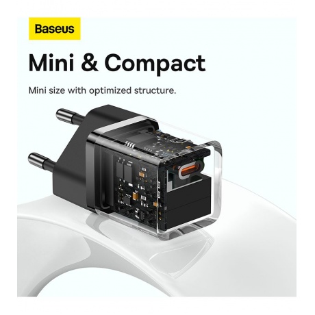 Сетевое зарядное устройство Baseus GaN5 30W Black (CCGN070401) - фото 11