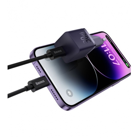 Сетевое зарядное устройство Baseus GaN5 30W Purple (CCGN070705) - фото 5
