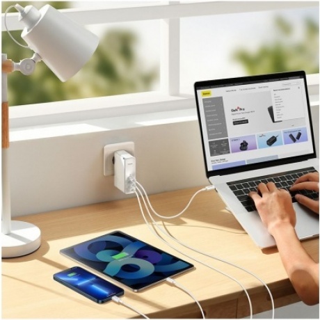 Сетевое зарядное устройство Baseus GaN5 Pro 140W EU White (CCGP100202) - фото 8