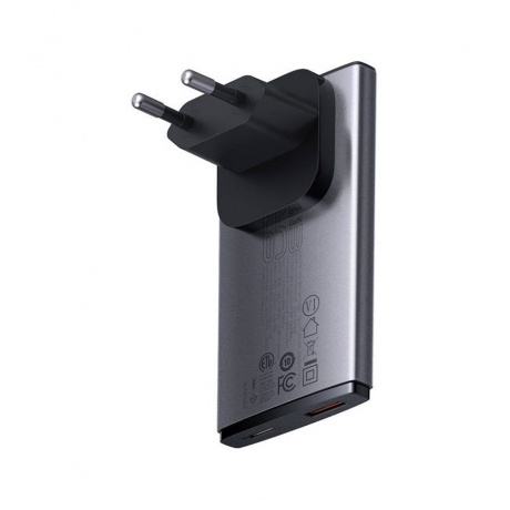 Сетевое зарядное устройство Baseus GaN5 Pro 65W Overseas Edition Gray (CCGP150113) - фото 6