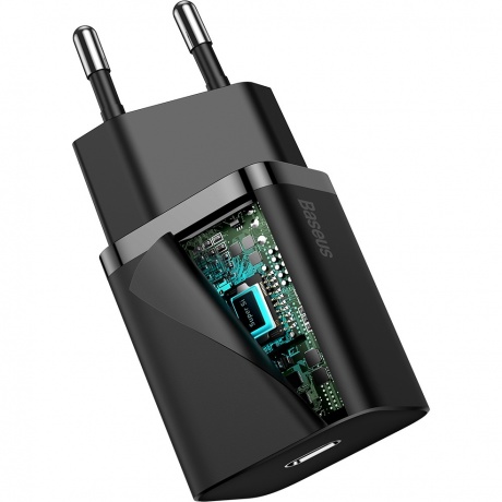 Сетевое зарядное устройство Baseus Super Si 20W EU Black (CCSUP-B01) - фото 5