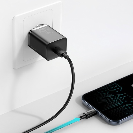 Сетевое зарядное устройство Baseus Super Si 20W EU Black (CCSUP-B01) - фото 8