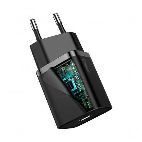 Сетевое зарядное устройство Baseus Super Si 20W EU Black (CCSUP-B01) - фото 3