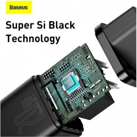 Сетевое зарядное устройство Baseus Super Si 20W EU Black (TZCCSUP-B01) - фото 16