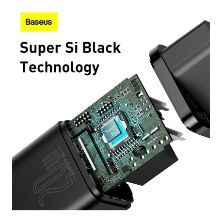 Сетевое зарядное устройство Baseus Super Si 20W EU Black (TZCCSUP-B01) - фото 15