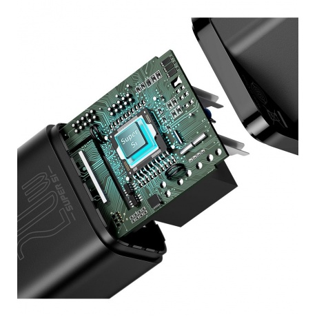 Сетевое зарядное устройство Baseus Super Si 20W EU Black (TZCCSUP-B01) - фото 6