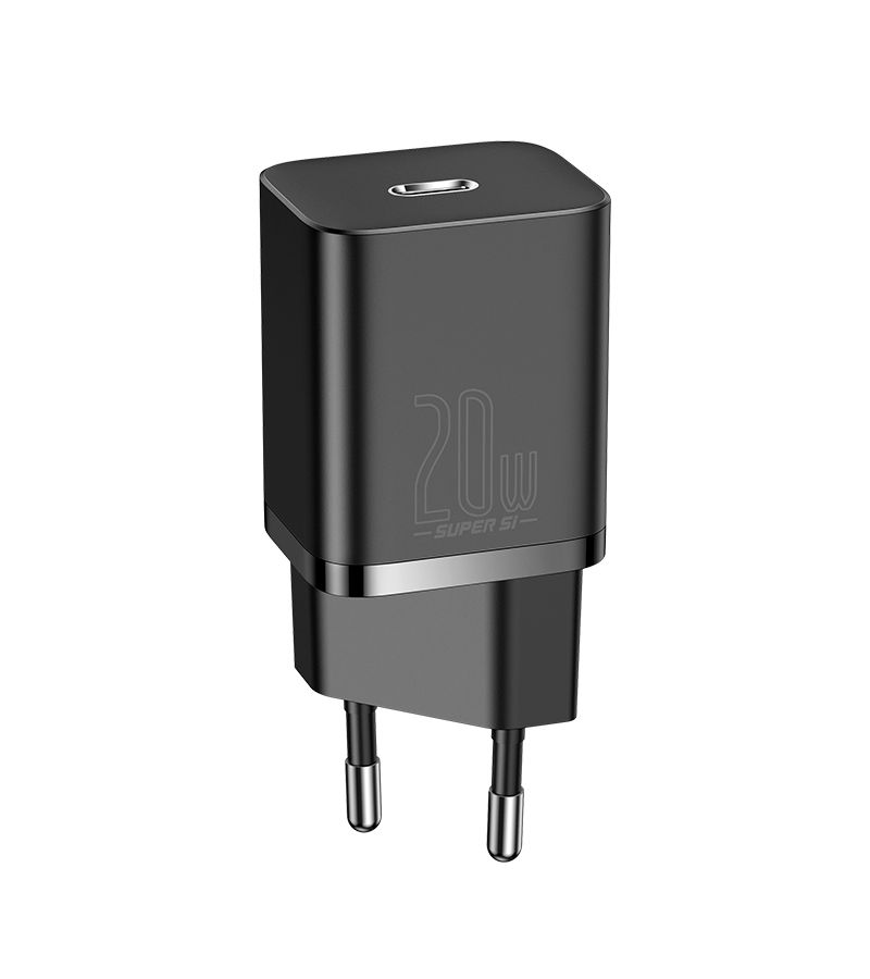 Сетевое зарядное устройство Baseus Super Si 20W EU Black (TZCCSUP-B01) сетевое зарядное устройство baseus super si quick charger 1c 20w белый