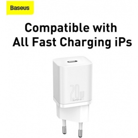 Сетевое зарядное устройство Baseus Super Si 20W EU White (CCSUP-B02) - фото 12