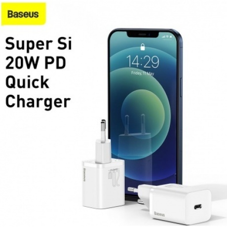 Сетевое зарядное устройство Baseus Super Si 20W EU White (TZCCSUP-B02) - фото 16