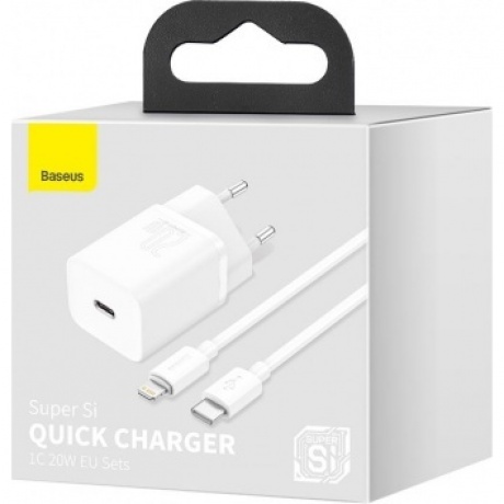 Сетевое зарядное устройство Baseus Super Si 20W EU White (TZCCSUP-B02) - фото 18